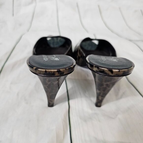 DONALD J PLINER Feigel Leopard Print Heels Slides~Size 11 M - Picture 10 of 11